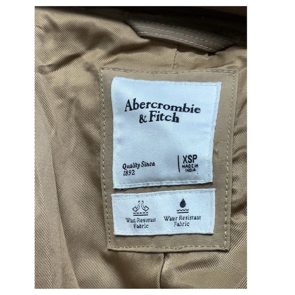 Abercrombie & Fitch Classic Trench Coat XSP - Picture 4 of 13